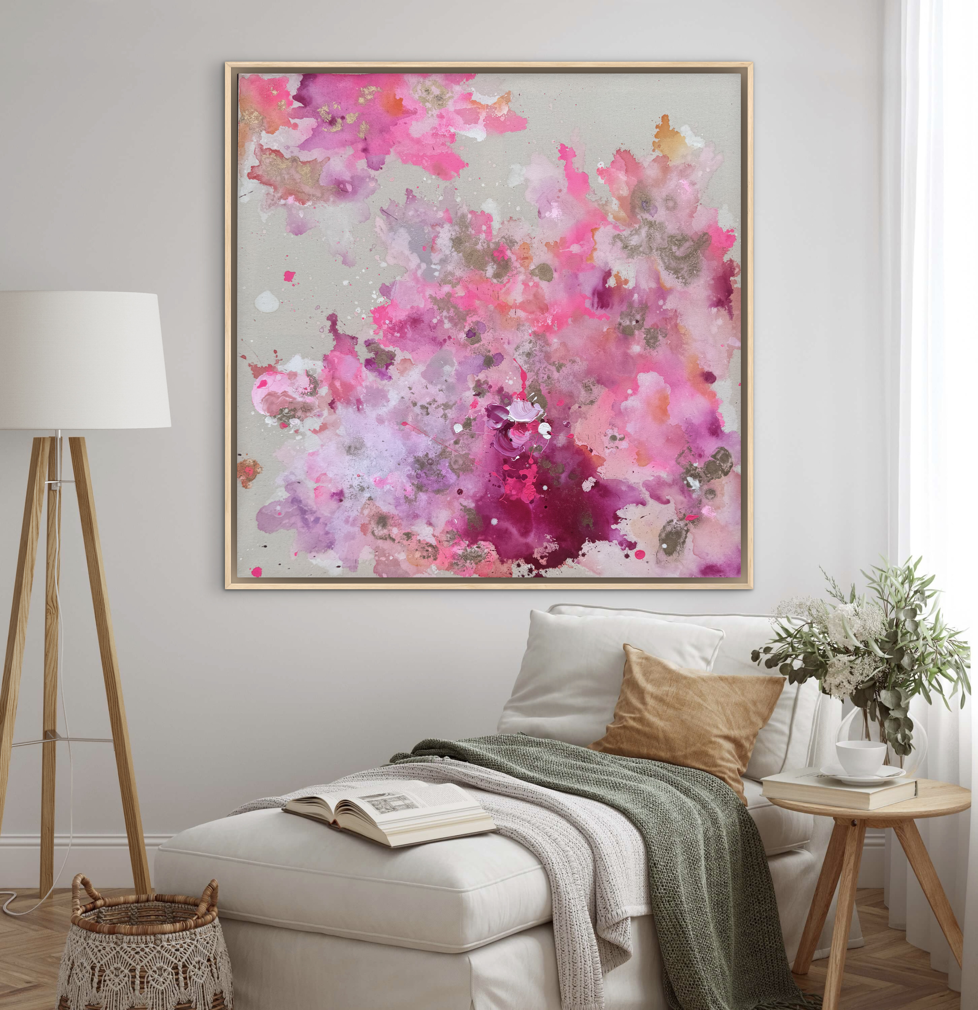 Pure Serie, 2025, Acryl und Gold auf roher Baumwollleinwand, Ansicht 10